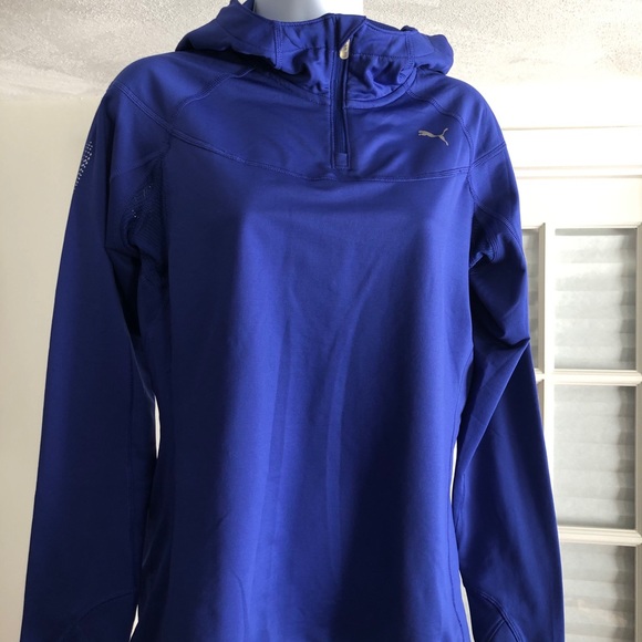 Puma Hooded Quarter Zip Fitness Hoodie - Picture 1 of 9